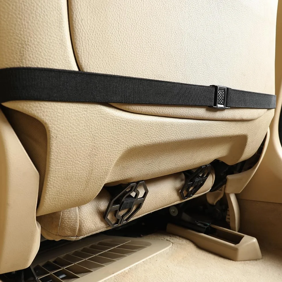 Cuscino Coprisedile Anteriore Auto Black Panther Ecopelle Design Trapuntato Base Antiscivolo Tasca Portaoggetti Universale Nero 1 Pezzo