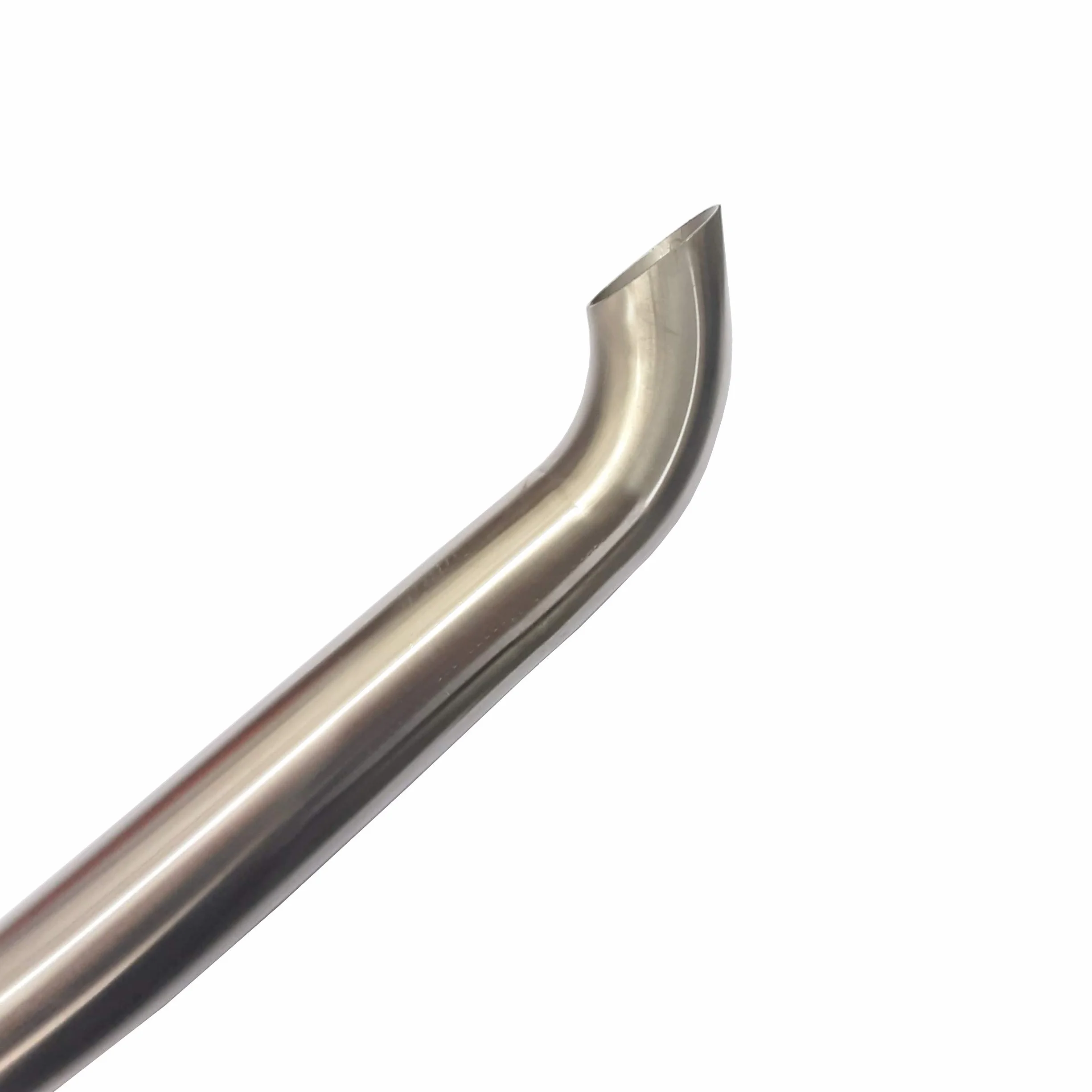 Tubo di scarico per trattore Ø51mm curvo - in acciaio inox, pezzo finale, resistente, robusto. Ricambio per impianto di scarico del trattore - Aderente e resistente alla corrosione