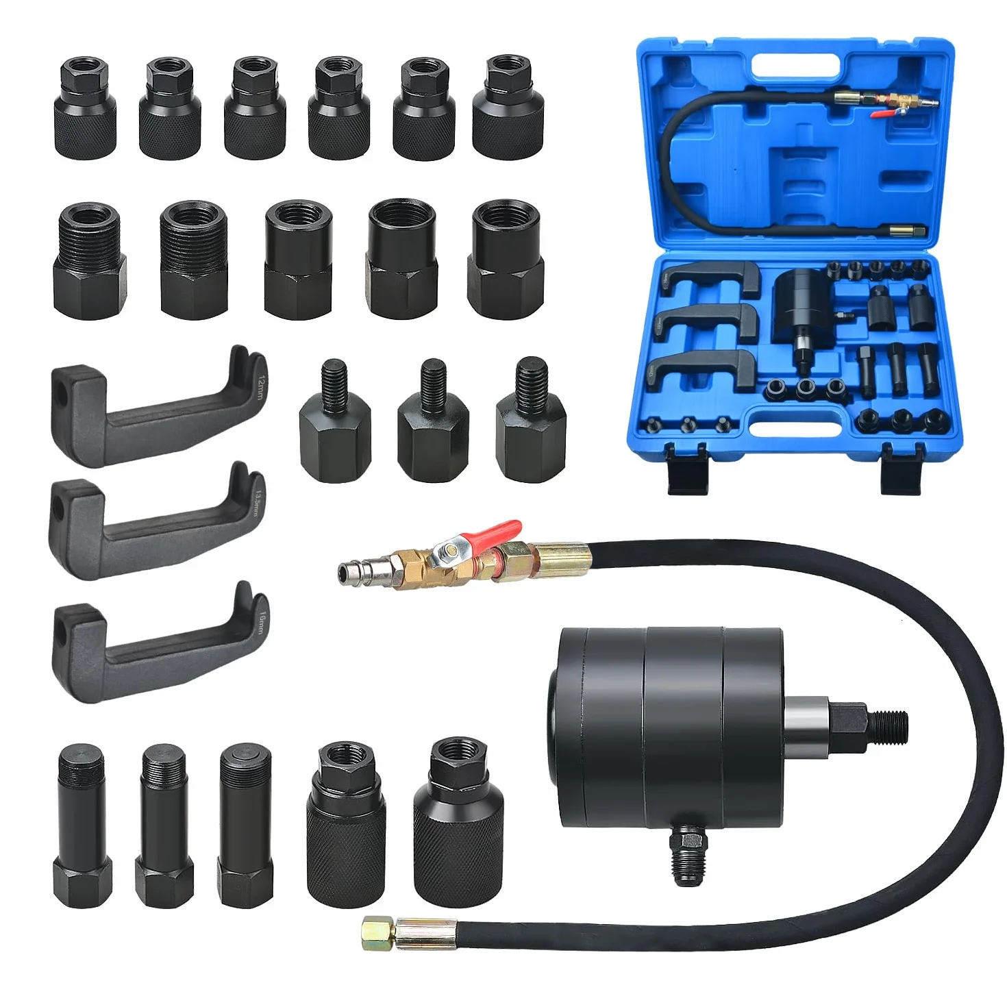 Estrattore iniettore Diesel Pneumatico 24 Pezzi Compatibile Bosch Delphi Denso Siemens