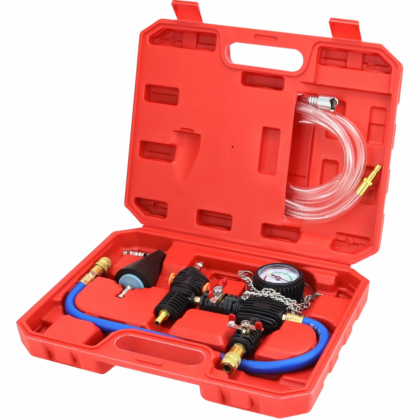 QWORK® Tester di Spurgo del Sistema di Raffreddamento, Ricarica del Liquido di Raffreddamento Attrezzo