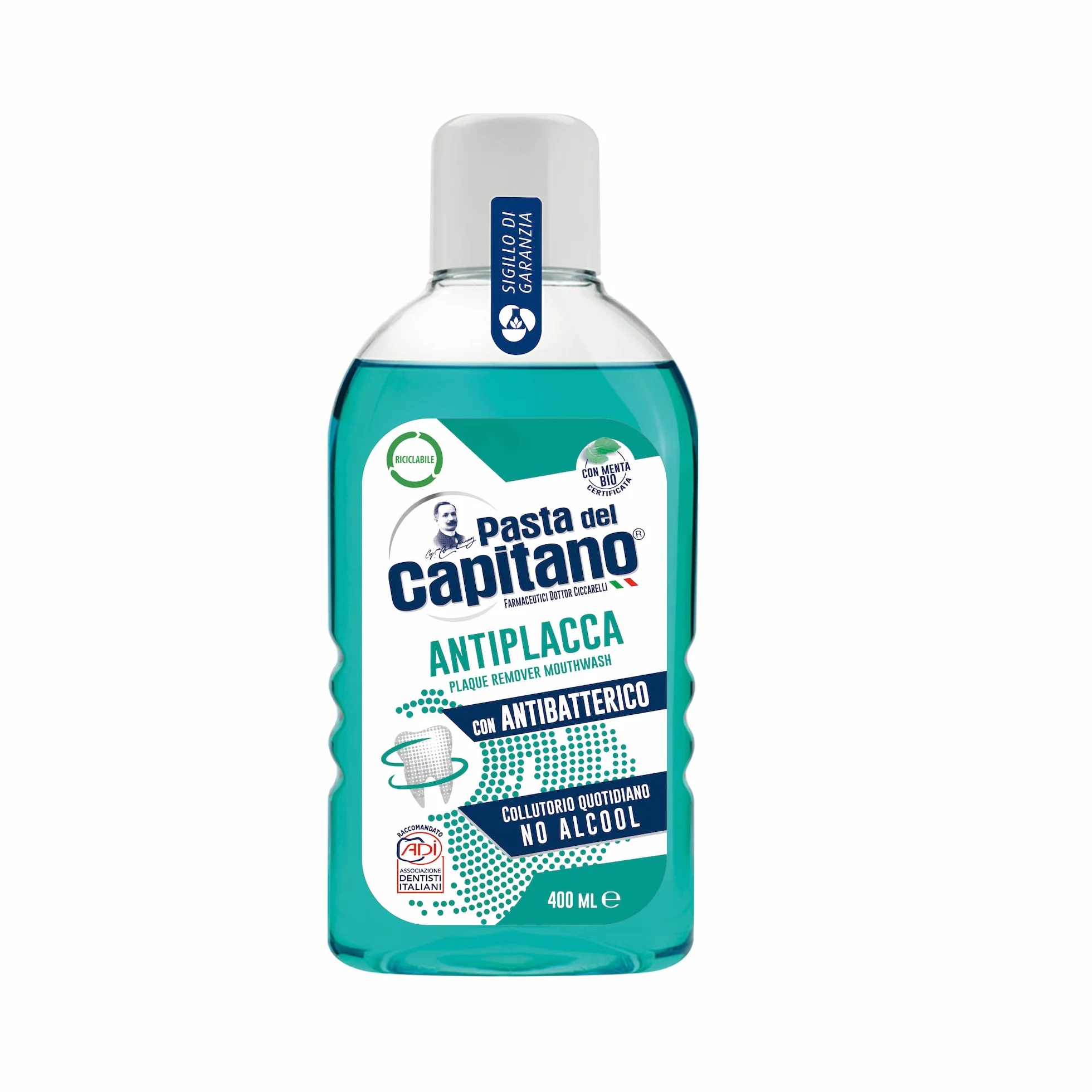 Pasta del Capitano Collutorio Antiplacca Senza Alcool 400 ml
