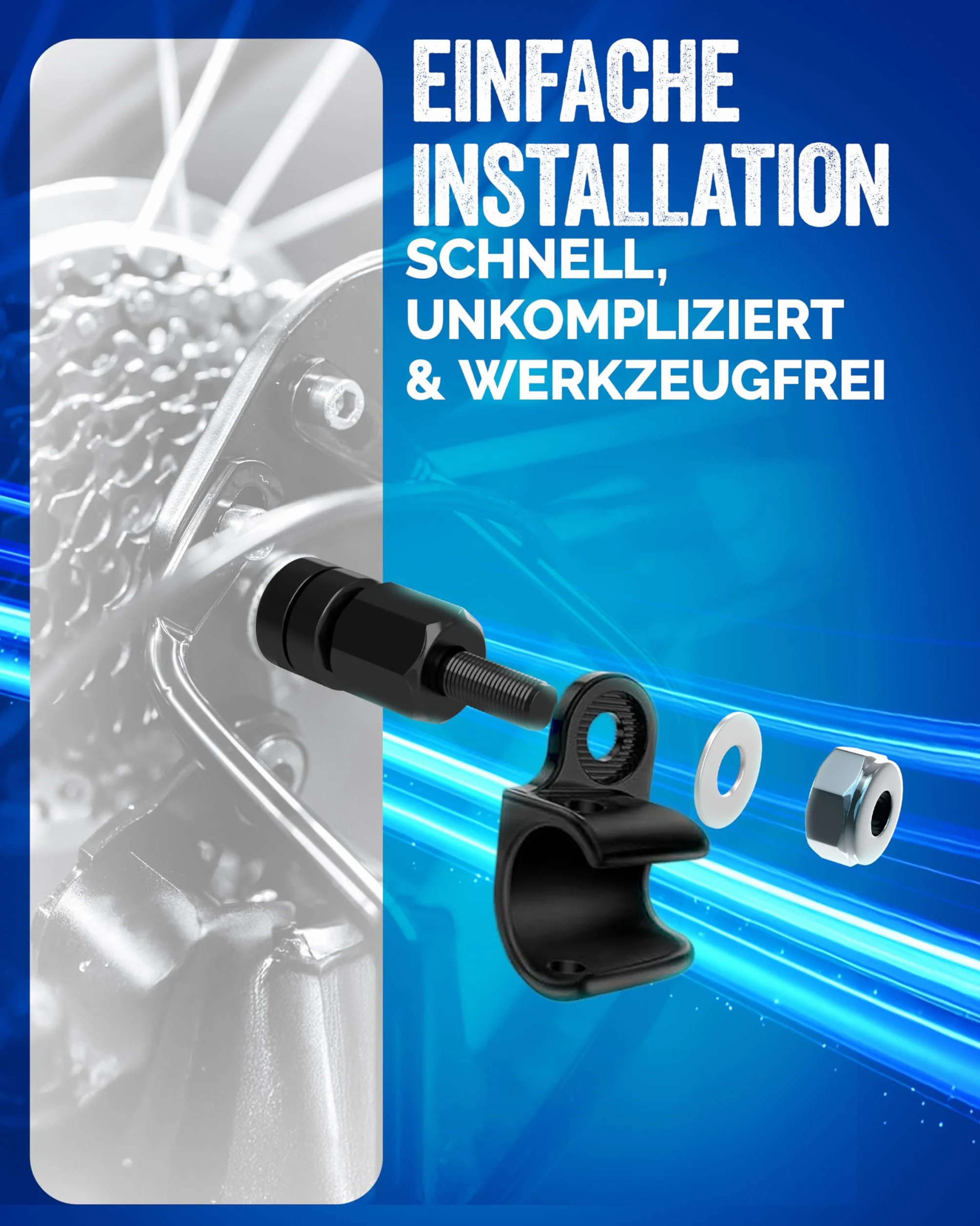 Asse a innesto per rimorchio bicicletta – Adattatore M12 per tutte le lunghezze – Rimorchio bicicletta – Assale con adattatore (M12 x 1,0)
