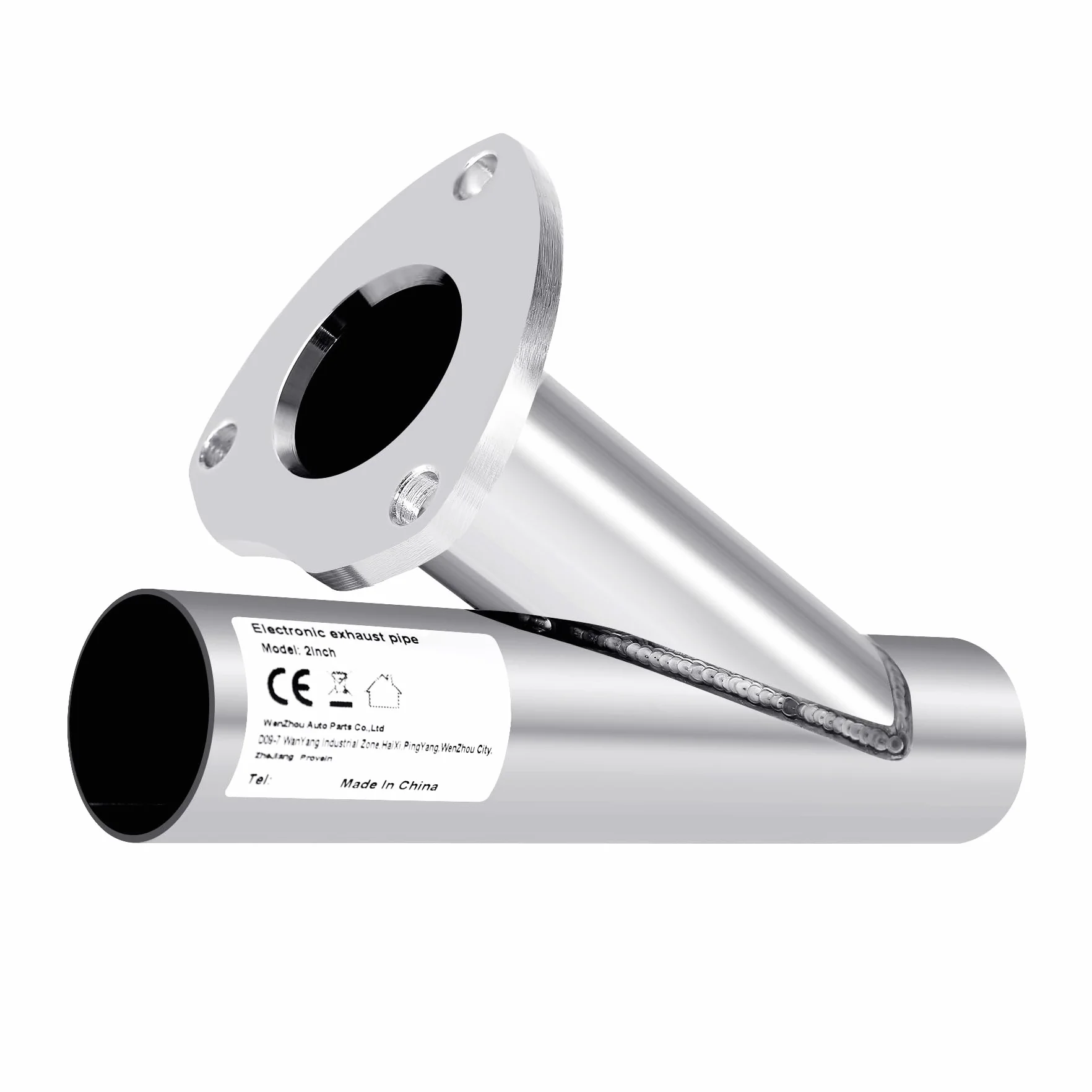Kit sistema silenziatore di scarico elettrico in acciaio inox da 51mm 2" con interruttore a valvola e telecomando