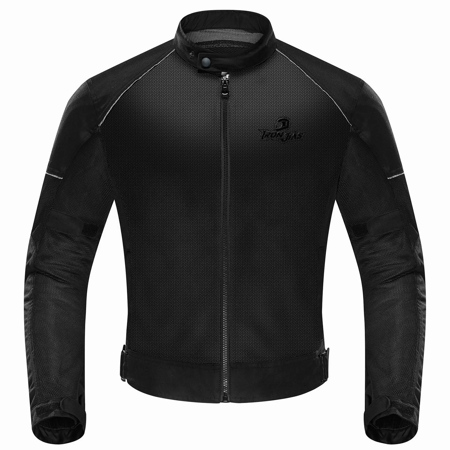 IRON JIA'S Giacca da moto Uomo Protezioni da moto certificate rimovibili Estate Equitazione Mesh Traspirante Confortevole Uomo Giacca Biker Nero