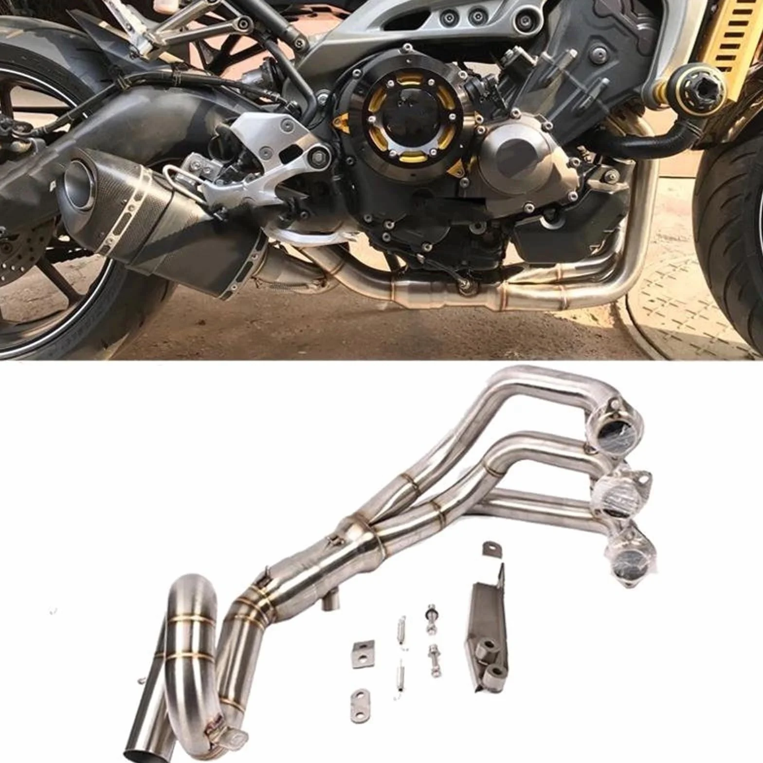 Tubo Di Scarico Completo Anteriore Da 51 Mm Moto Per Y&amaha XSR 900 FZ09 MT09 2015-2020
