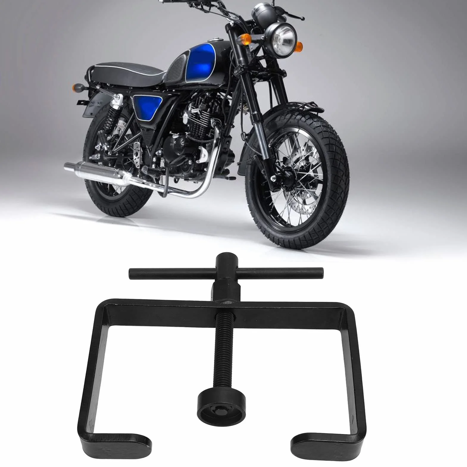 Uxsiya Attrezzo di Installazione rimozione Molla Frizione, Attrezzo di Compressione Molla Frizione Acciaio al Carbonio a Lunga Durata 125‑155 mm per Moto Scooter