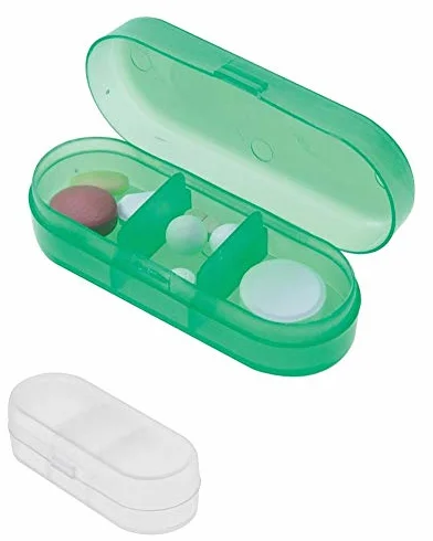Portapillole Mini 3 Scomparti PVC Resistente Colorato