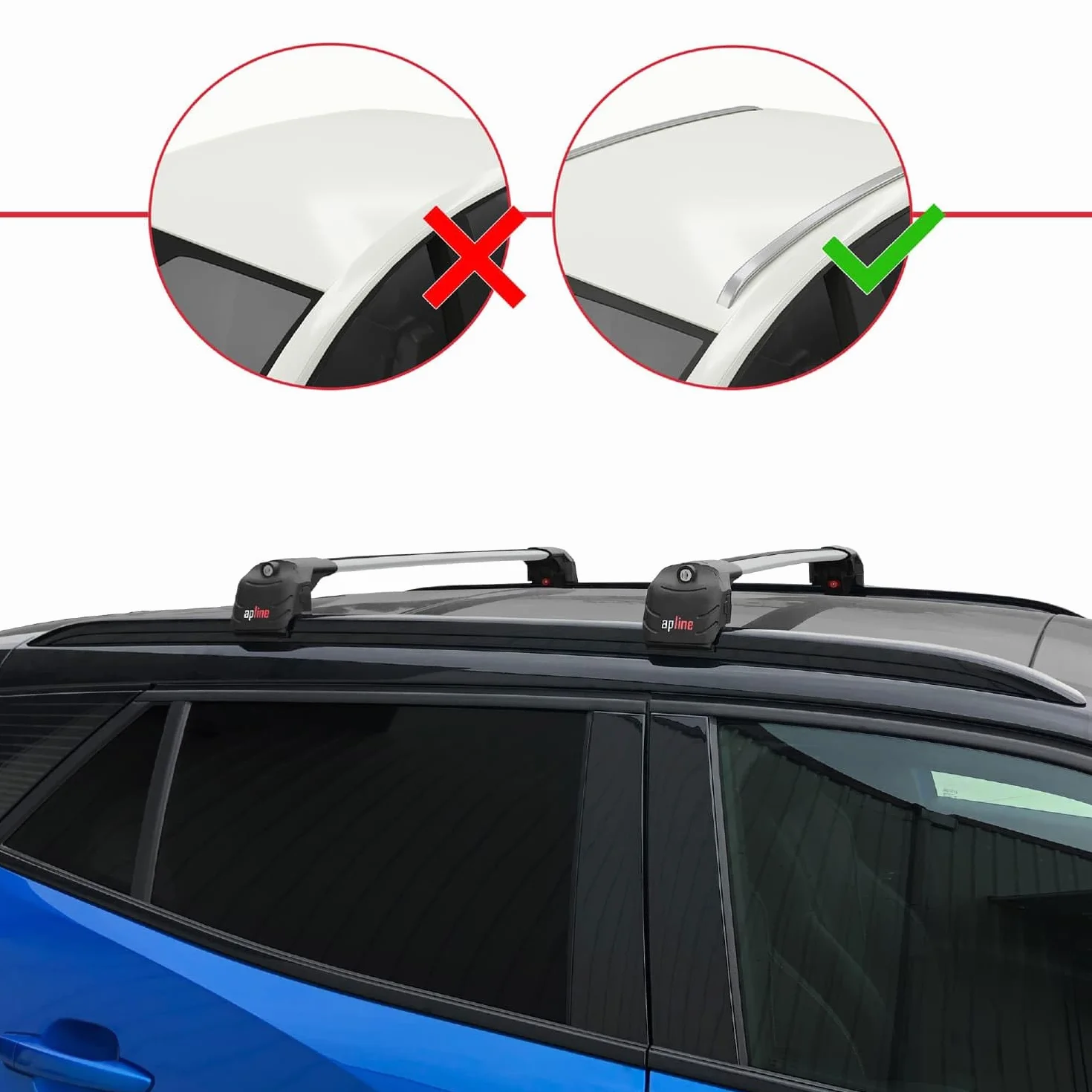 Compatibile con Peugeot 2008 II (P24) 2020-2026 Modello ACE-2 Barre Tetto Portapacchi Auto Barre Portatutto Grigio Alluminio 2 Barre