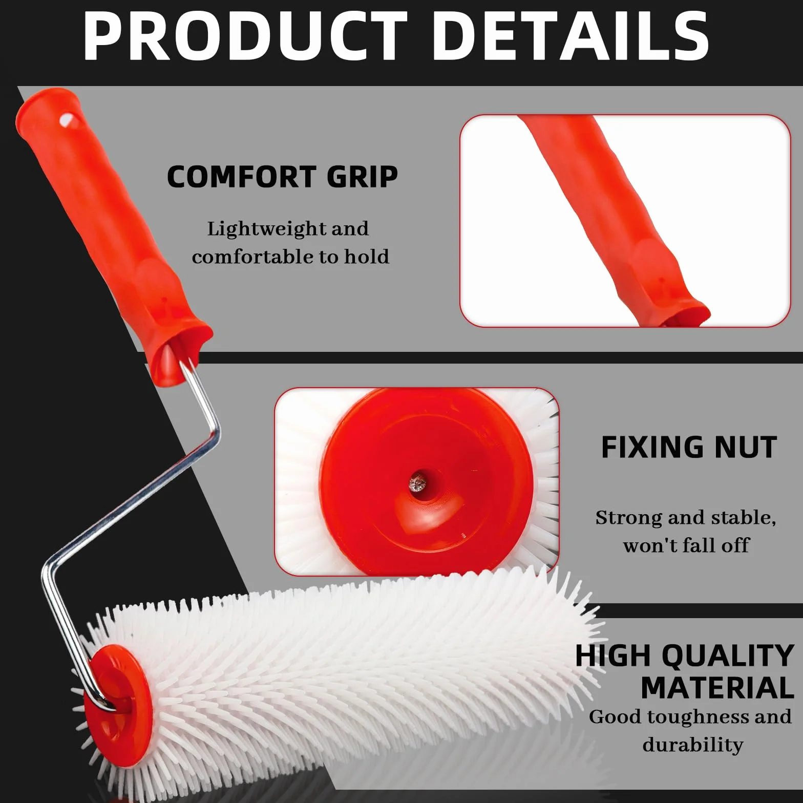 Rullo di sfiato da 23 cm, rullo frangibolle, rullo pavimento per lo sfiato dei rivestimenti del pavimento