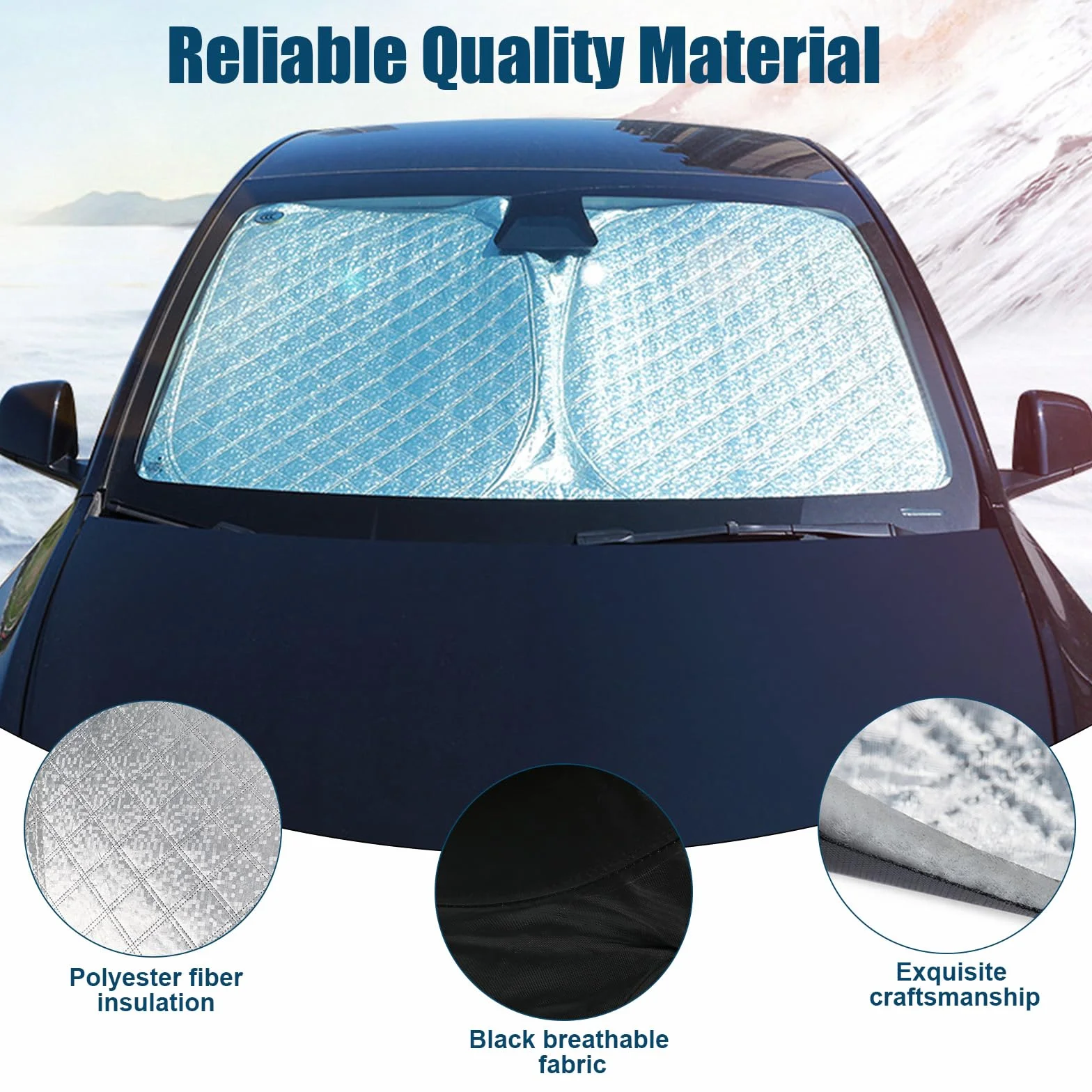 Parasole Auto Parabrezza Interno per Fiat 500X 2015-2026, Parasole per Parabrezza Anteriore, Pieghevole Blocca i Raggi UV Sun Visor Protector