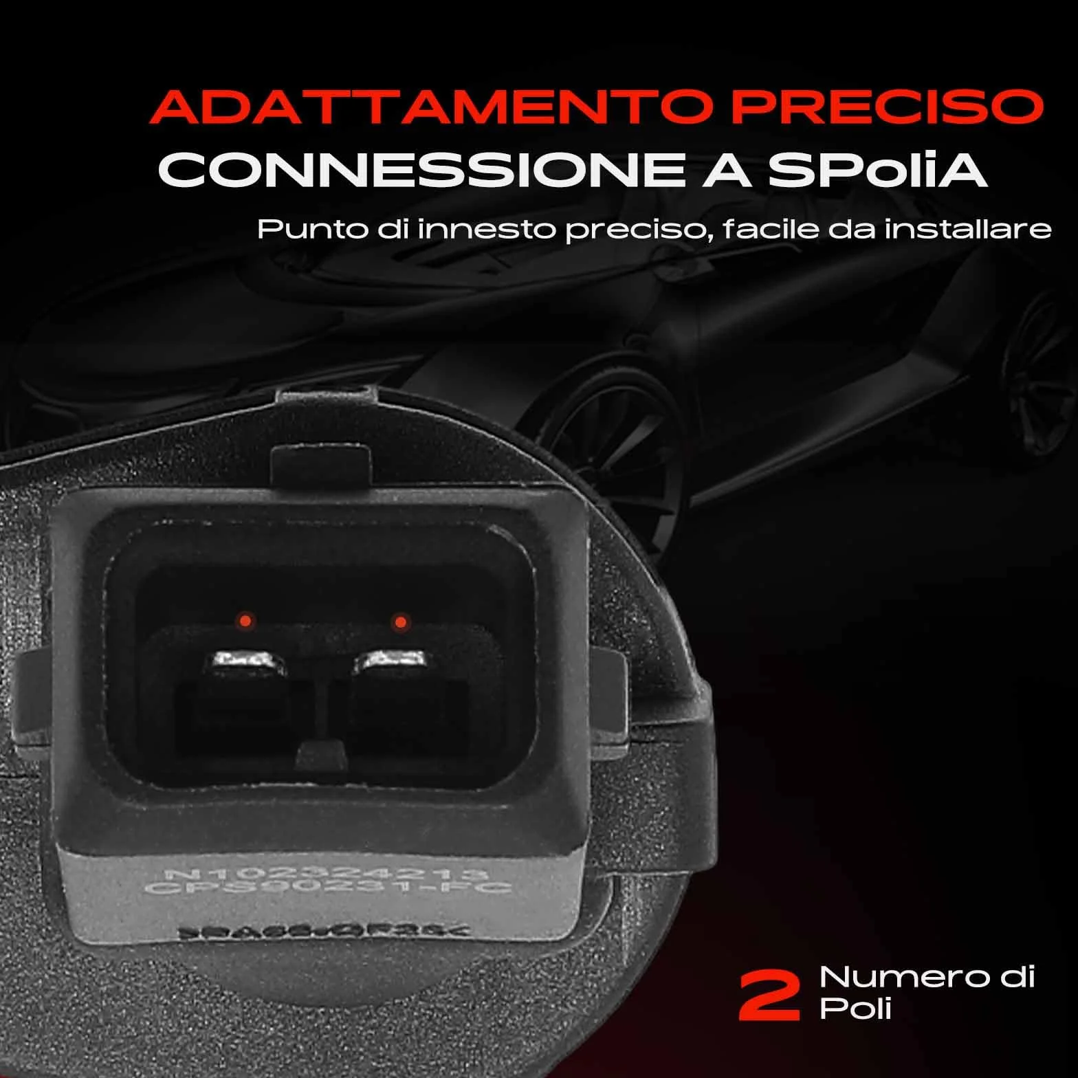 Frankberg Posizione dell'albero Motore Sensore dell'albero Motore 2-Poli Compatibile con City-Coupé 450 Cabrio 450 Fortwo Coupé 450 Colt CZC Cabriolet RG Colt VI Z2A Z3A Replace# 0015145V00100000