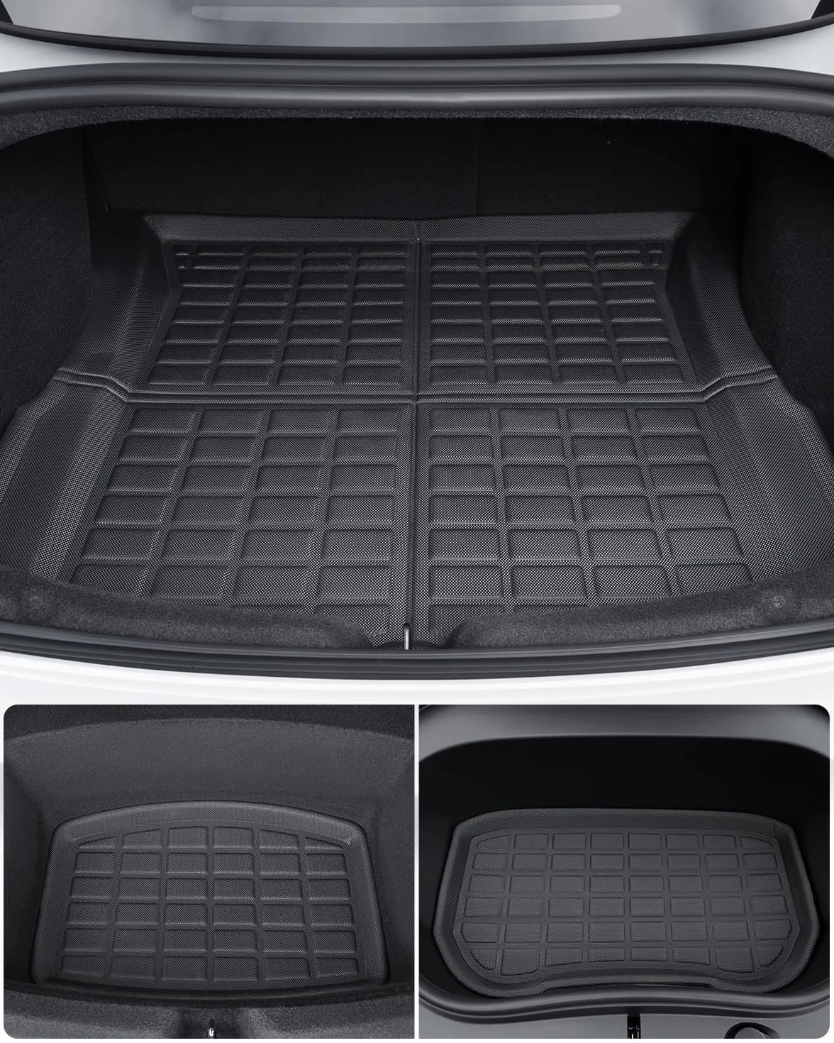 TAPTES 6 pezzi di tappetini per Tesla Model 3 Highland 2025 2024, 2024 2025 Accessori per Model 3. Tappetini per tutte le stagioni e tappetino per bagagliaio per Model 3, Accessori per Tesla Model 3