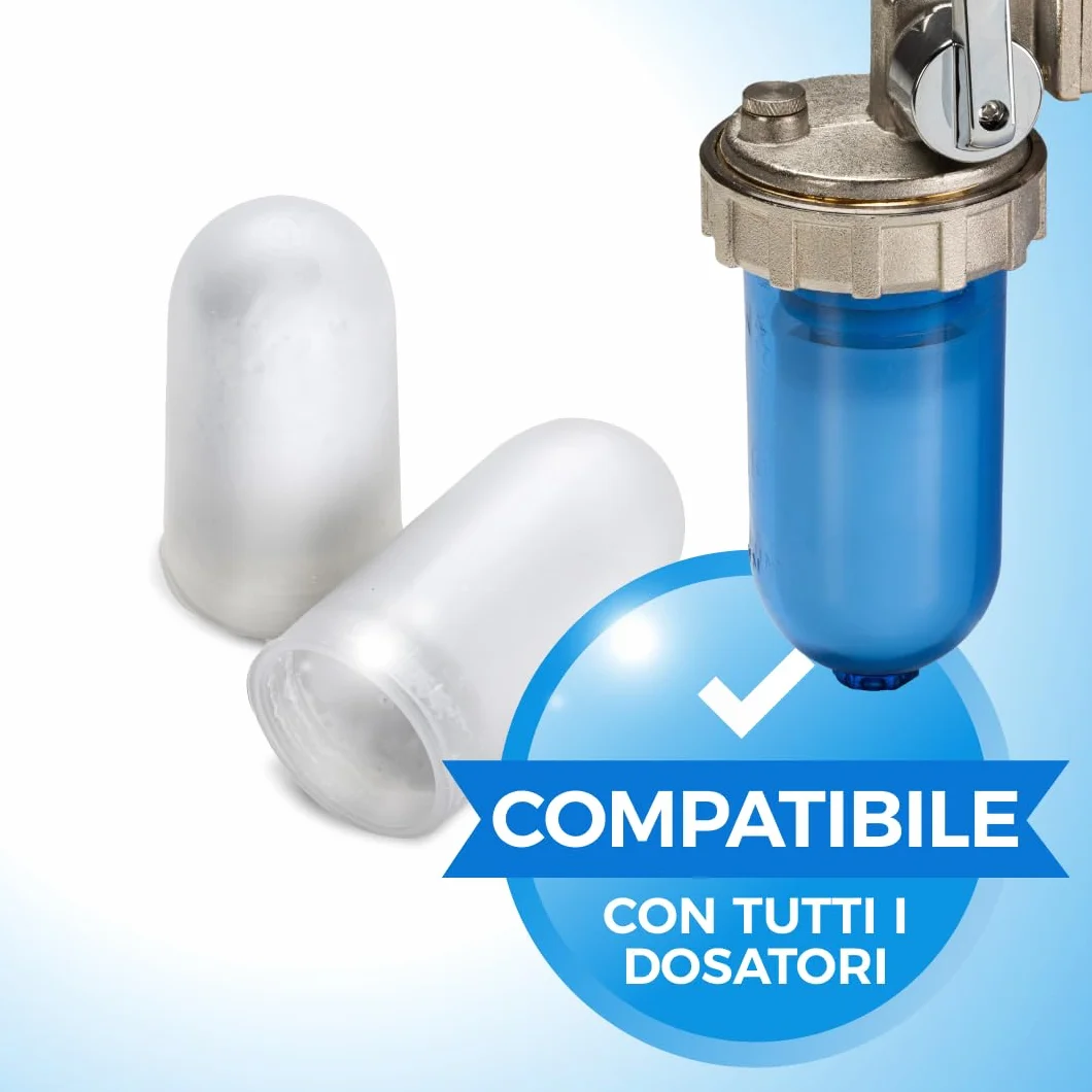 Polifosfati per Caldaia, Ricarica Universale 10 Pastiglie Anticalcare Anticorrosivo