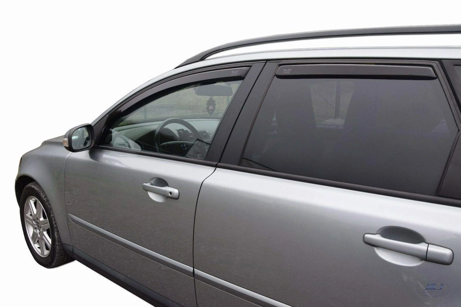 Deflettori d'Aria per Volvo V50 Wagon 2004-2012 Set 4 Pezzi Nero Fumé Oscurato