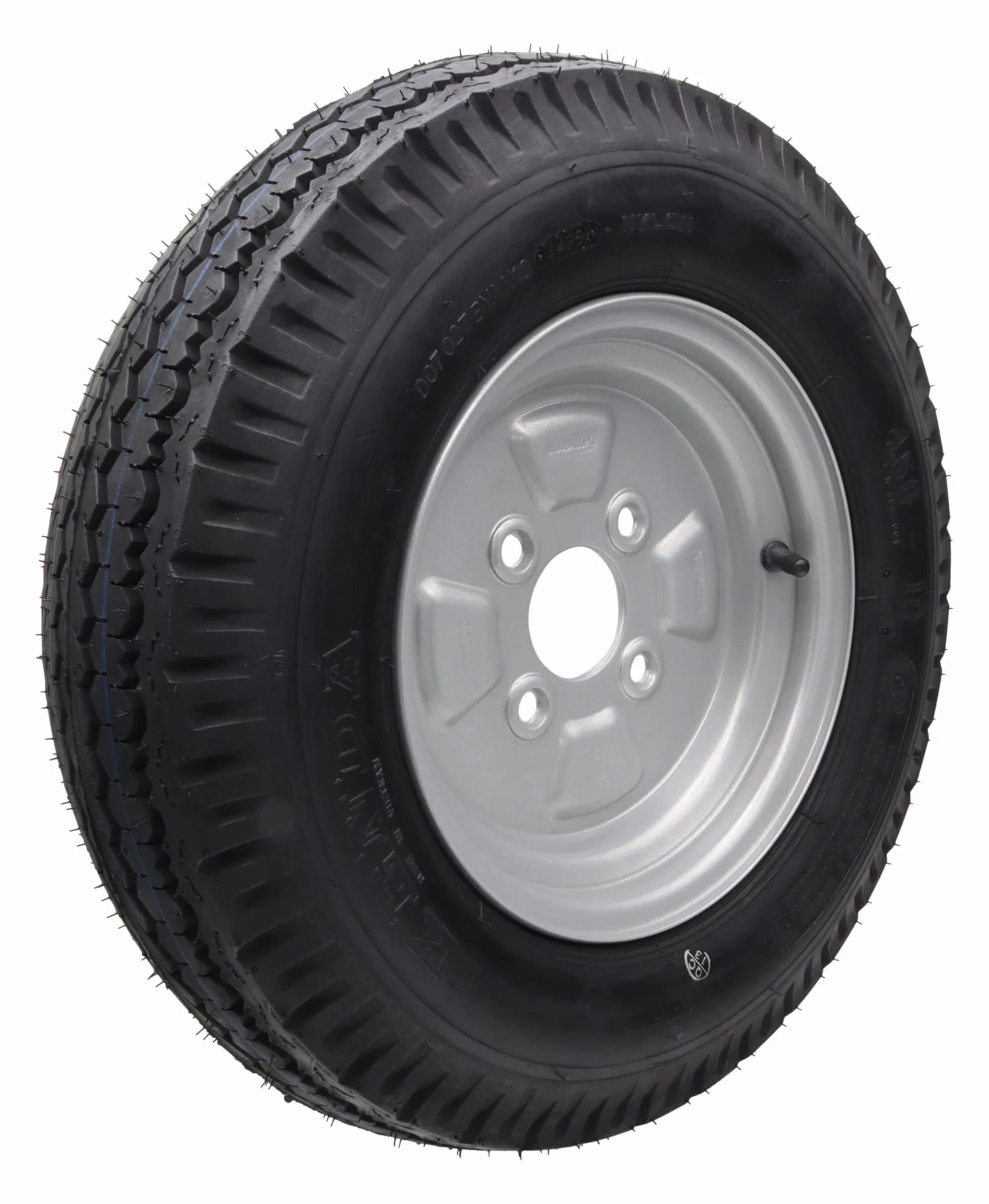 Ruota completa 4,50-10 400 kg diametro foratura 4x100 mm 76M per Stema 2x