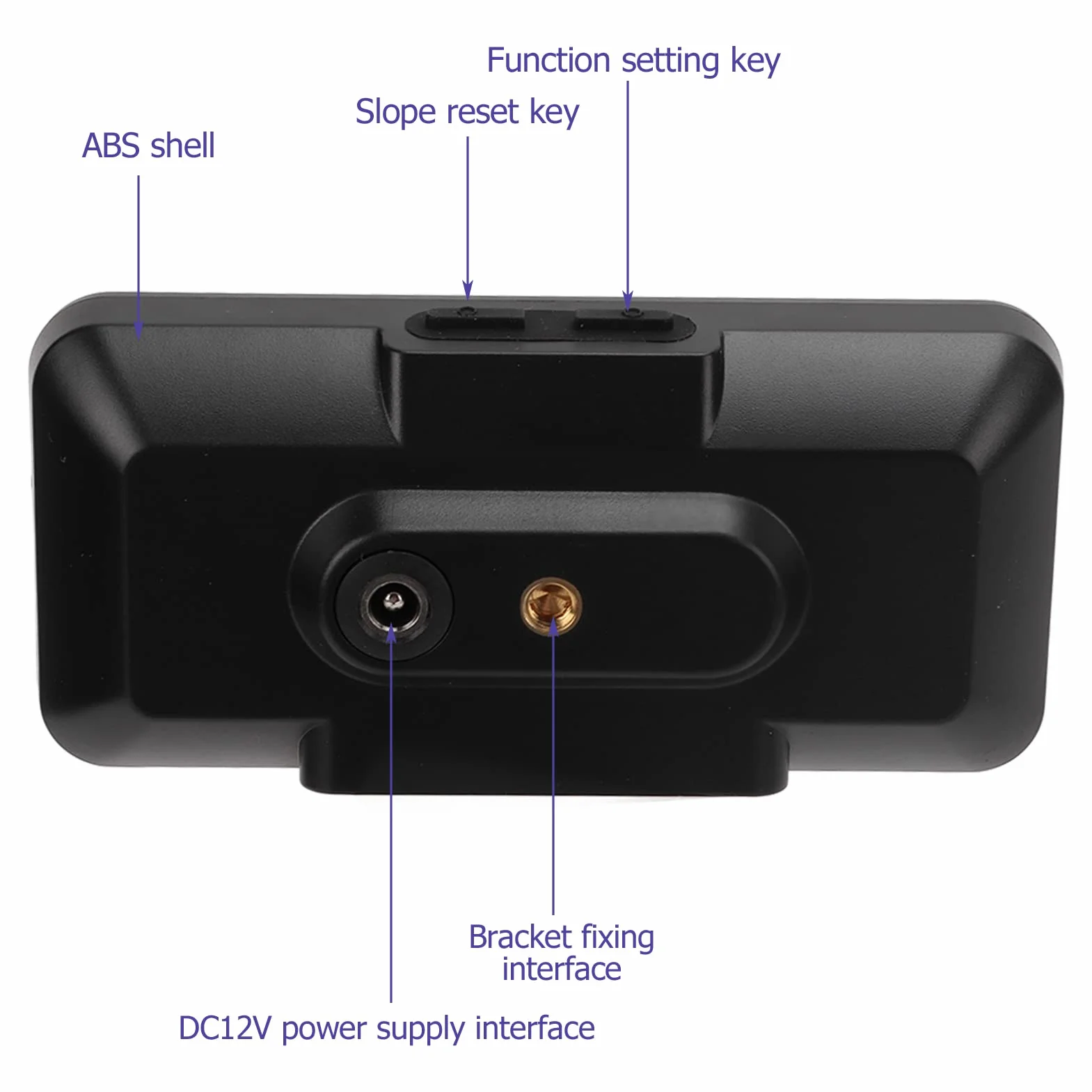 AMONIDA Inclinometro Digitale per Auto DC11.5V-30V Universale HUD Alta Risoluzione Nero