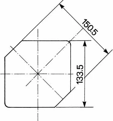 Fanale Quadrato 140x140 mm per Trattori Simmetrico Destro Sinistro Luce Posizione Abbagliante Anabbagliante