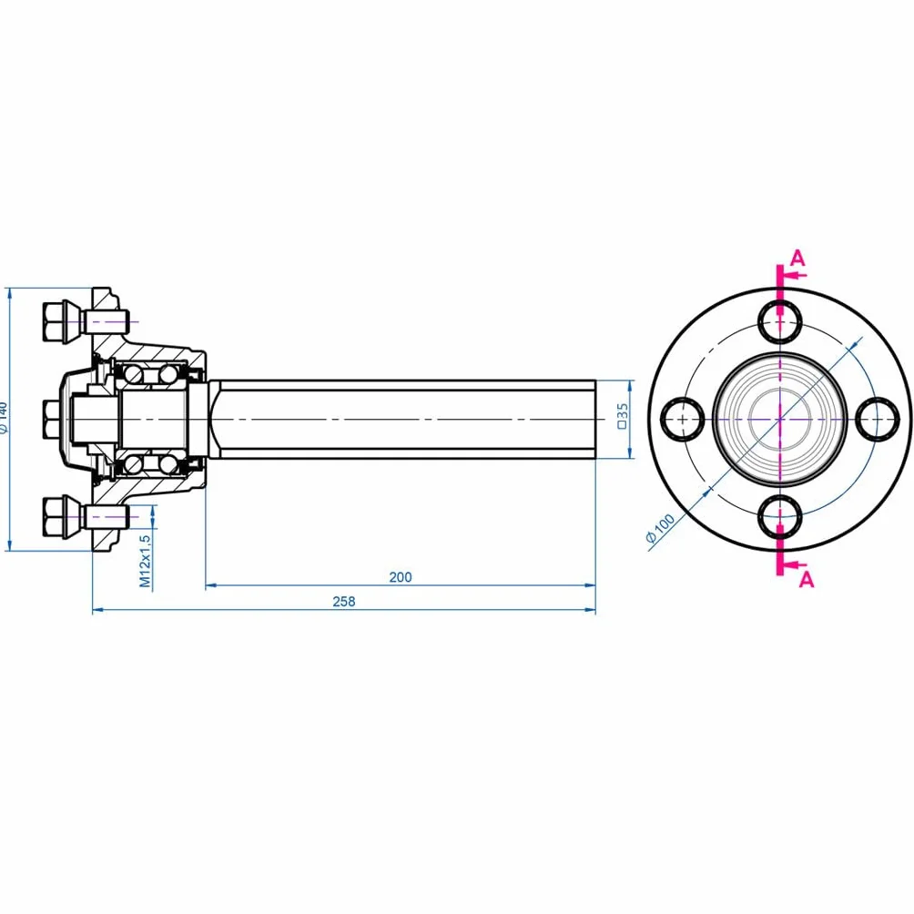 Kit per rimorchio 4.80/4.00x8 ruote 6 strati P811 mozzo ALKO PCD 4/100mm 690 kg