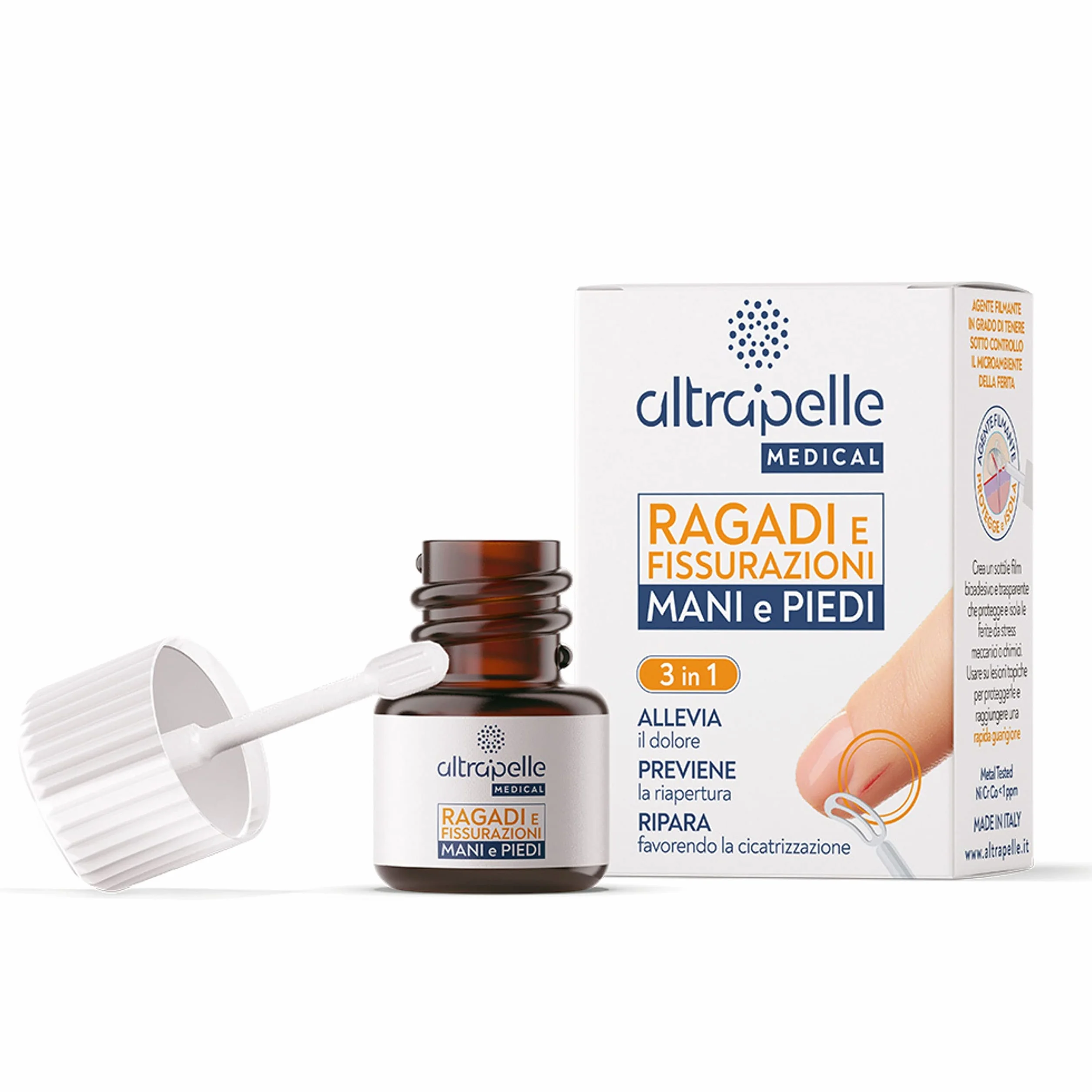 Altrapelle Medical Cerotto Liquido per Ragadi e Fissurazioni Mani e Piedi, 7 ml