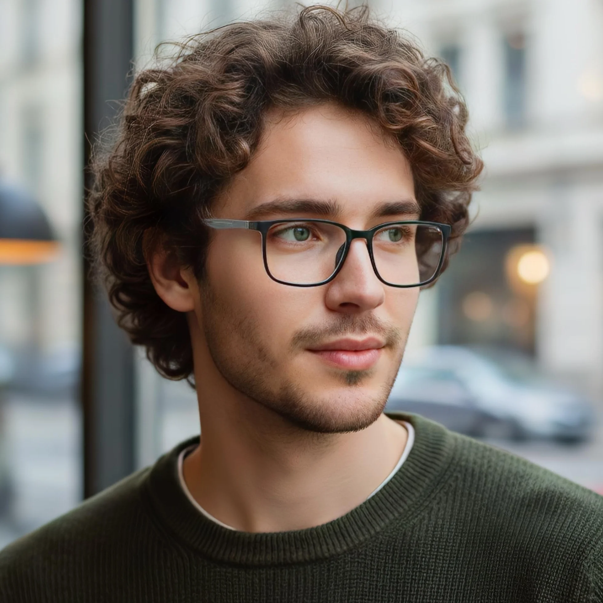ZENOTTIC Occhiali con Filtro Luce Blu, Occhiali da Lettura Uomo Montatura TR Quadrata Antiriflesso