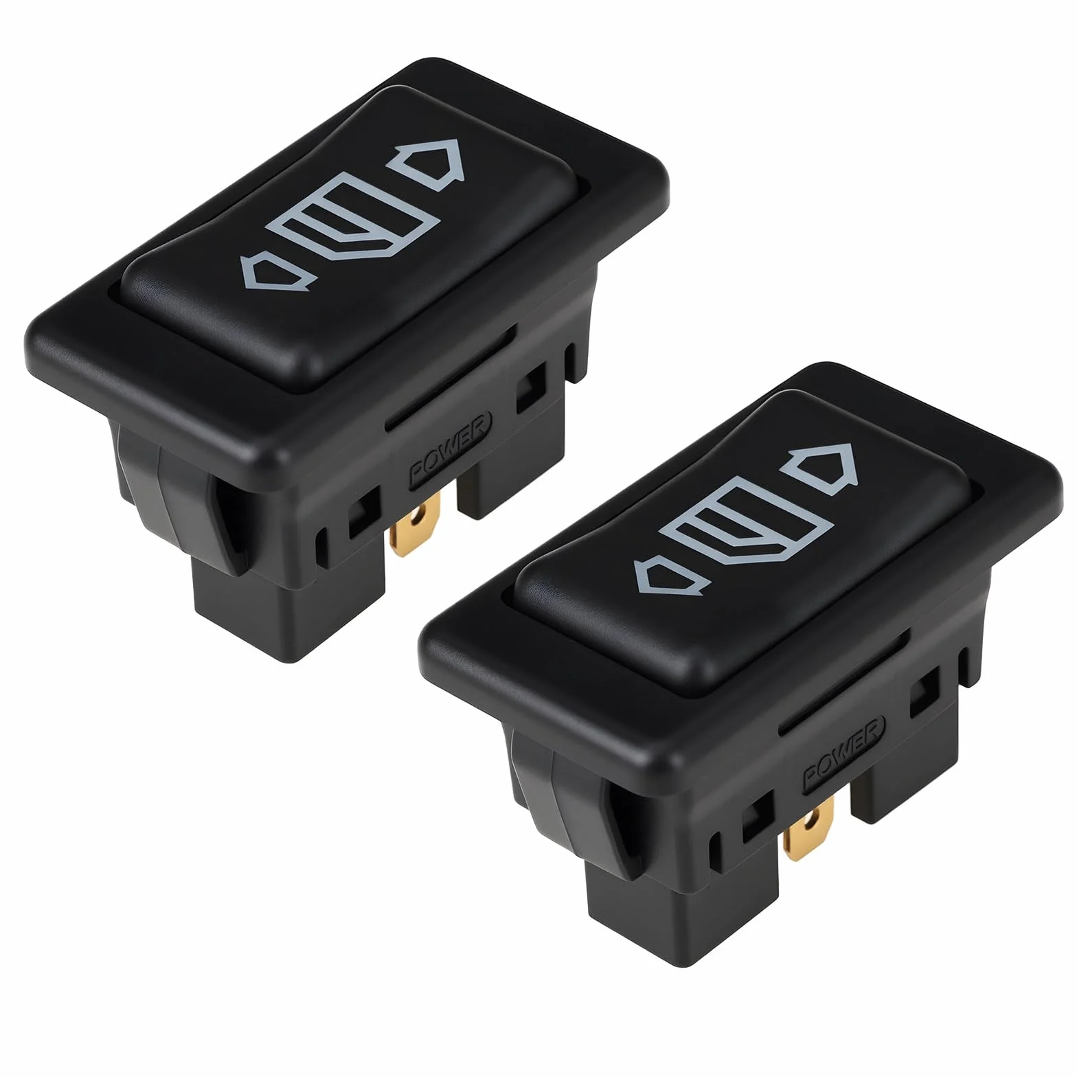 EMSea 2 interruttori per alzacristalli elettrici a 6 pin, 12 V, 24 V, 10 A, colore nero