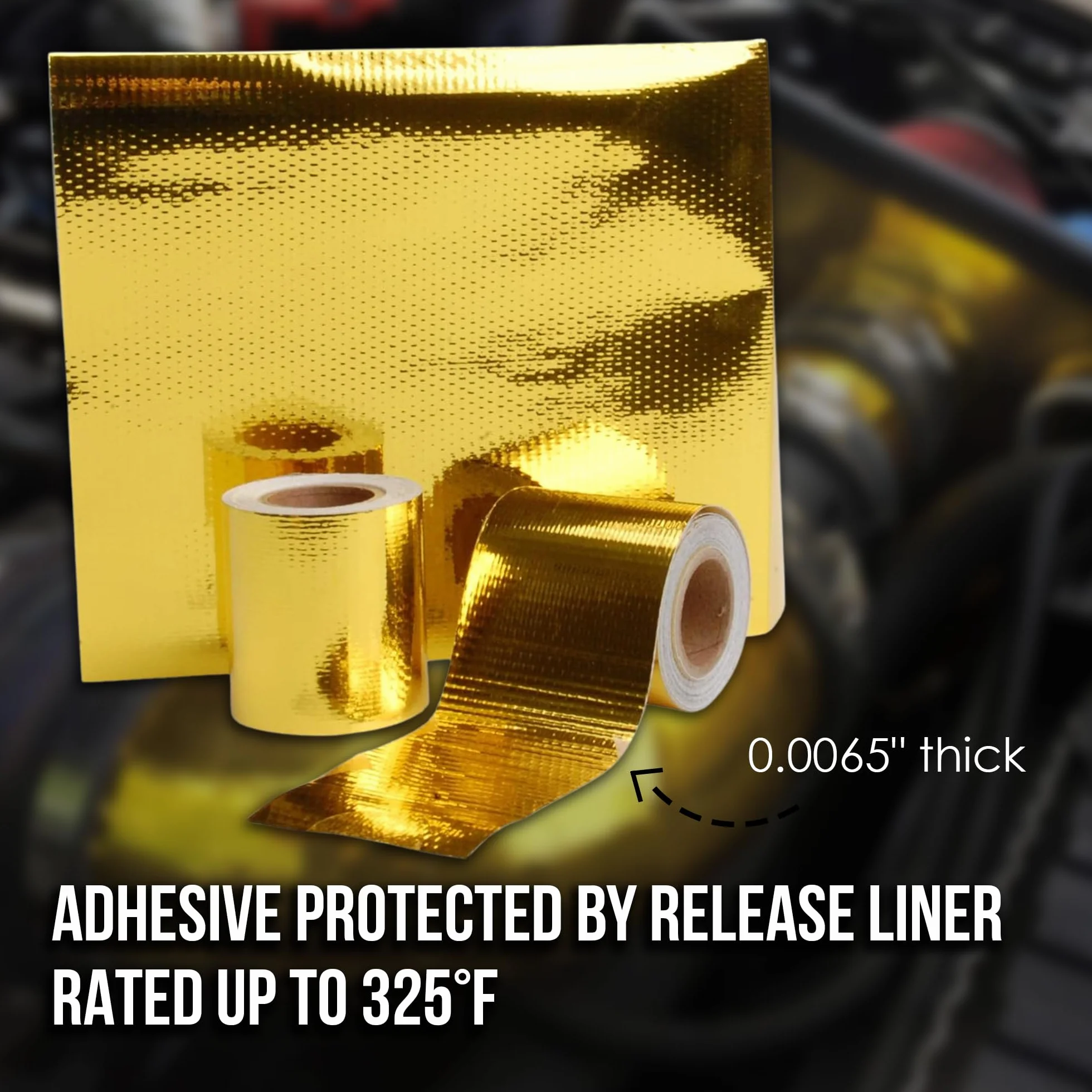 Design Engineering 010396 Reflect-A-GOLD Rotolo adesivo riflettente termico ad alta temperatura 2" x 15"