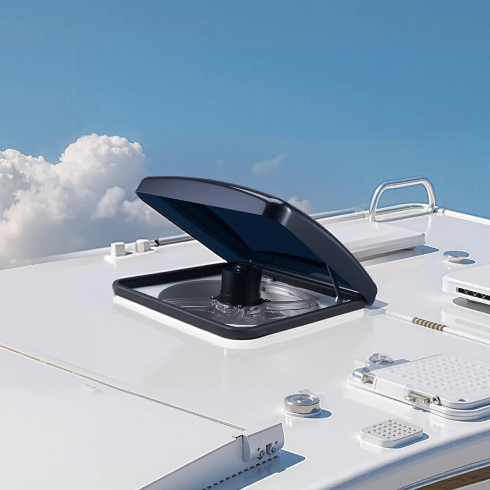 VEVOR Camper Ventilatore di Sfiato da 35,6 cm 12V 10 Velocità Telecomando Motore CC