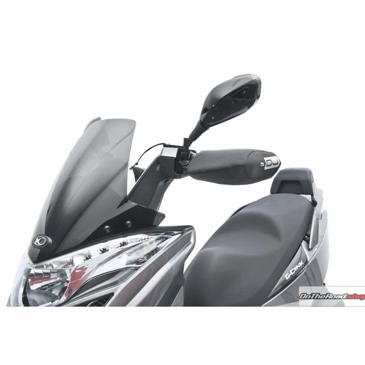 OJ Mini Pro Hand C010 - Coprimanopole Universale in Tessuto Tecnico, per Moto e Scooter, Nero, Taglia Unica, Set di 2