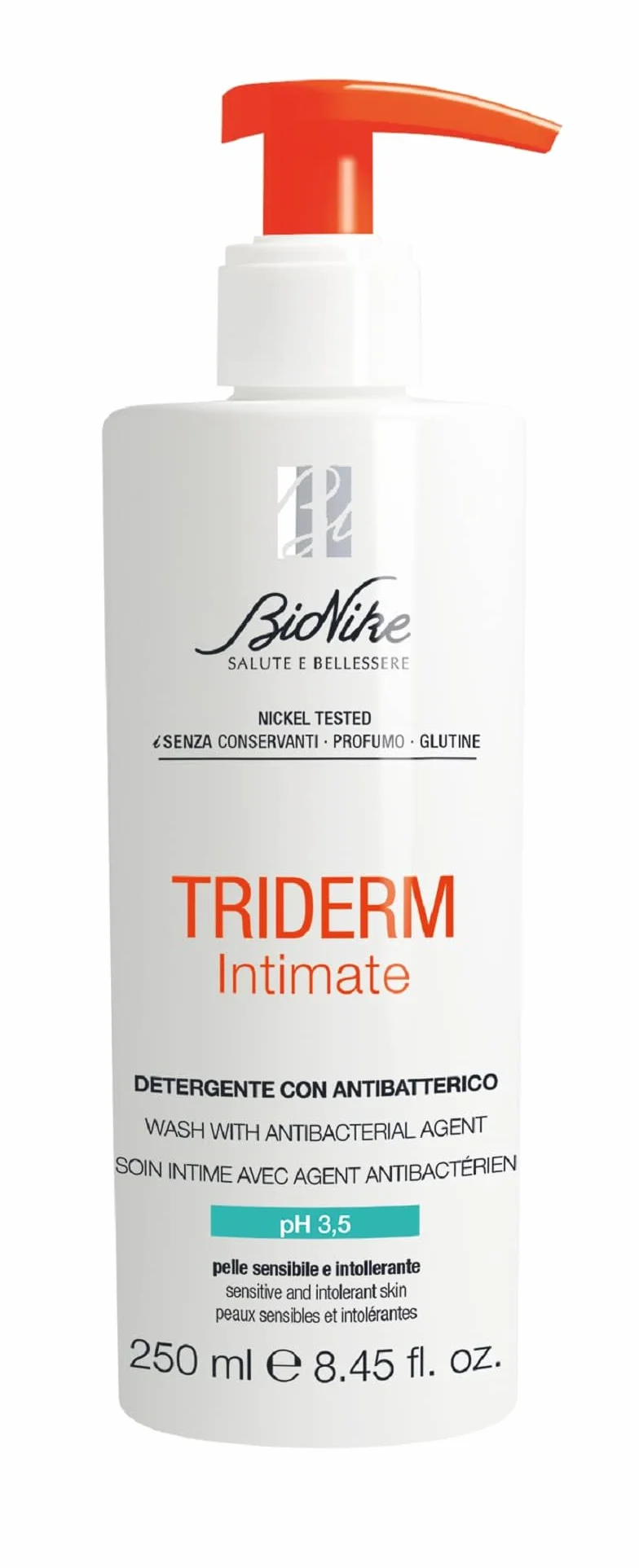 Bionike Triderm Intimate Detergente Intimo Antibatterico PH 3,5 Pelli Sensibili Intolleranti