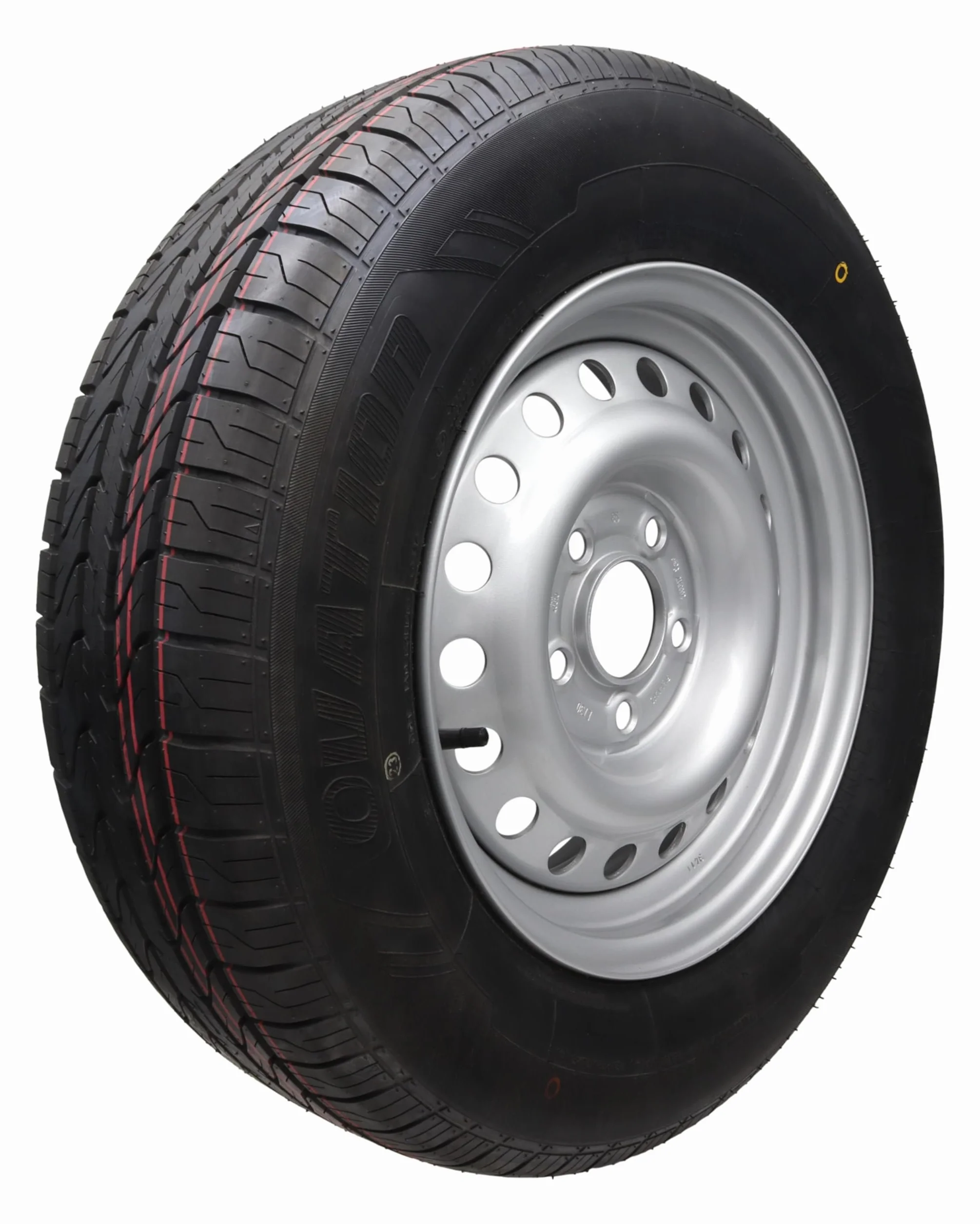 p4U - Ruota completa per rimorchio, pneumatico 195/70R14, 112 x 5, 710 kg, diametro 14', 96N, per roulotte e caravan