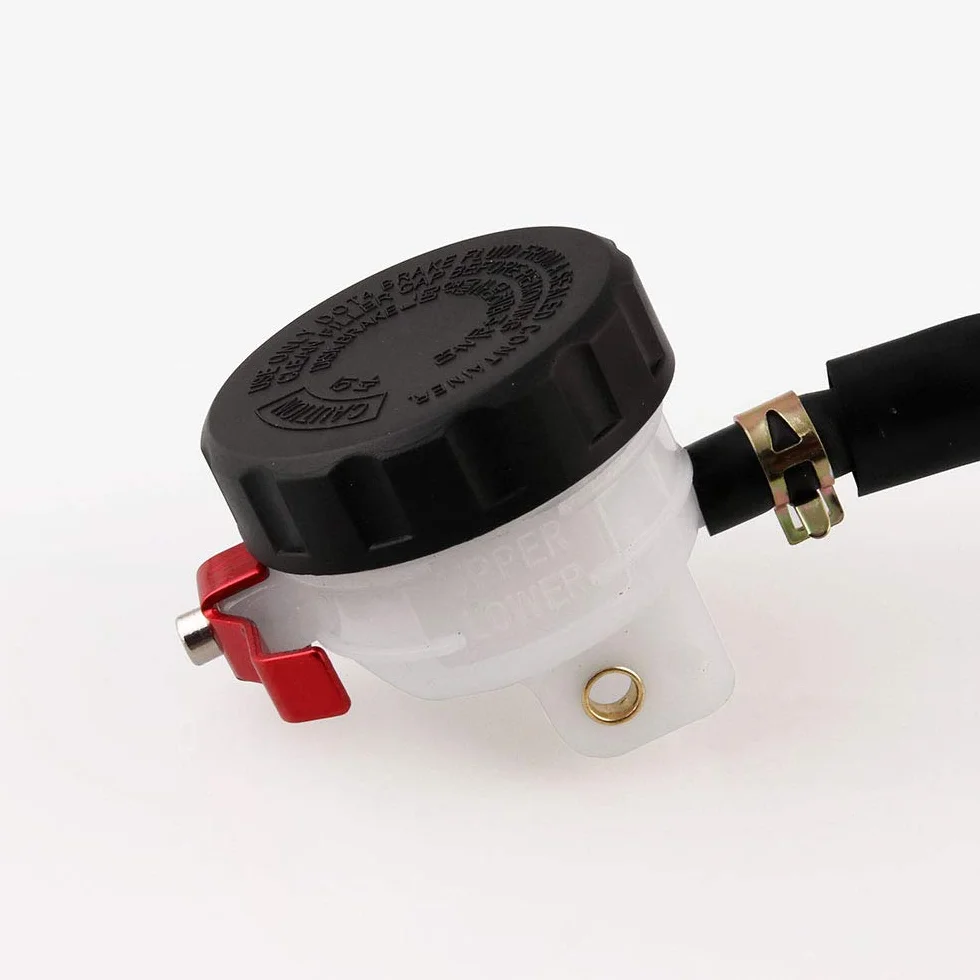 leve freno frizione moto,7/8" 22mm gruppo frizione a clacson regolabile con pompa idraulical,Freno manubrio universale in alluminio,per Honda Suzuki Kawasaki Yamaha D10 (Rosso)