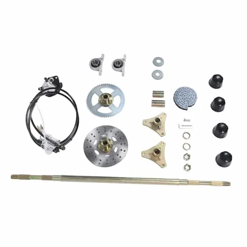 Aramox Kit Assale Posteriore Go Kart Kit Montaggio Assale Posteriore 29 Pollici ASSE Pignone Catena Pinza Disco Freno Mozzi Ruota Ricambio per Quad ATV