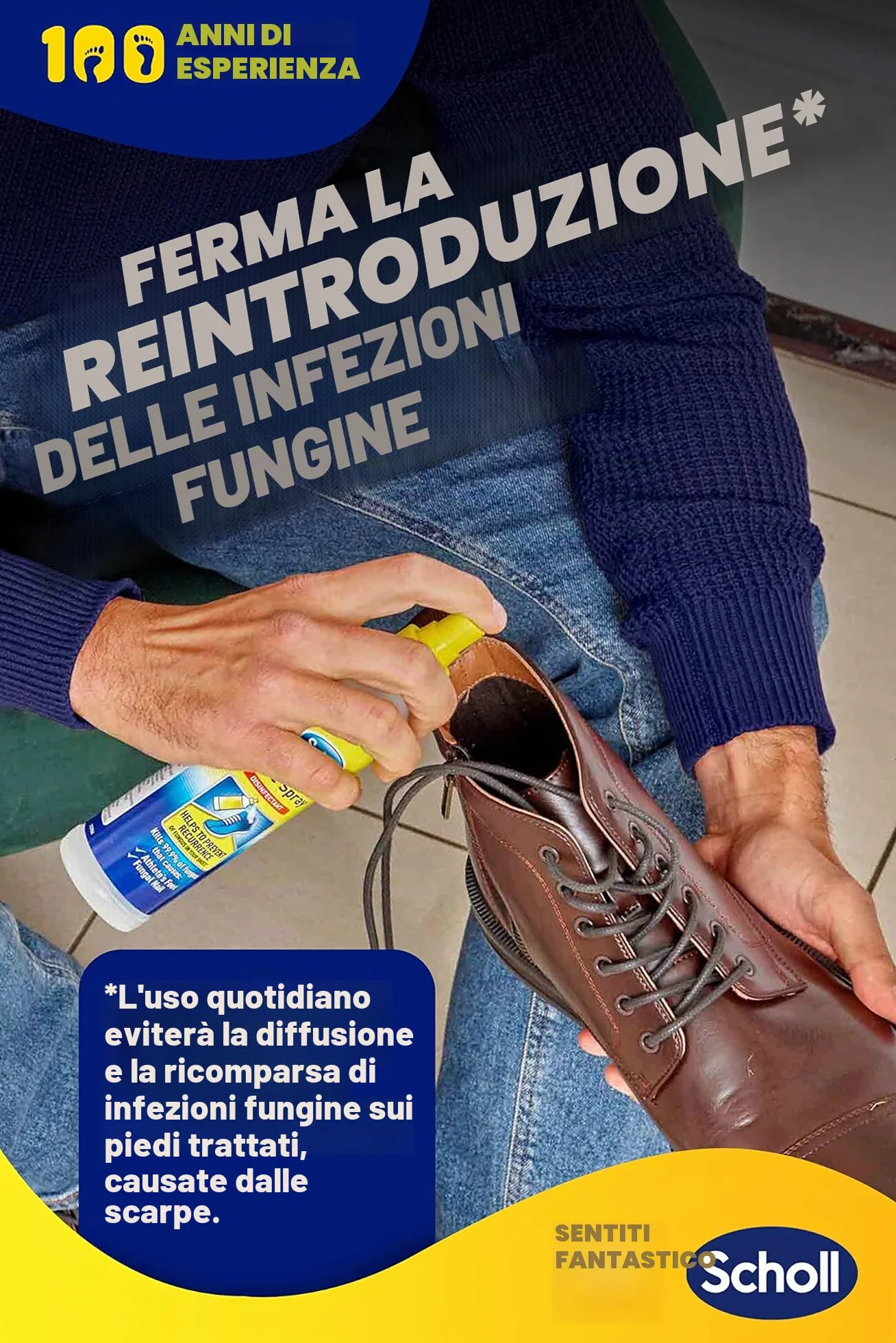 Scholl Spray disinfettante antimicotico per scarpe 250 ml